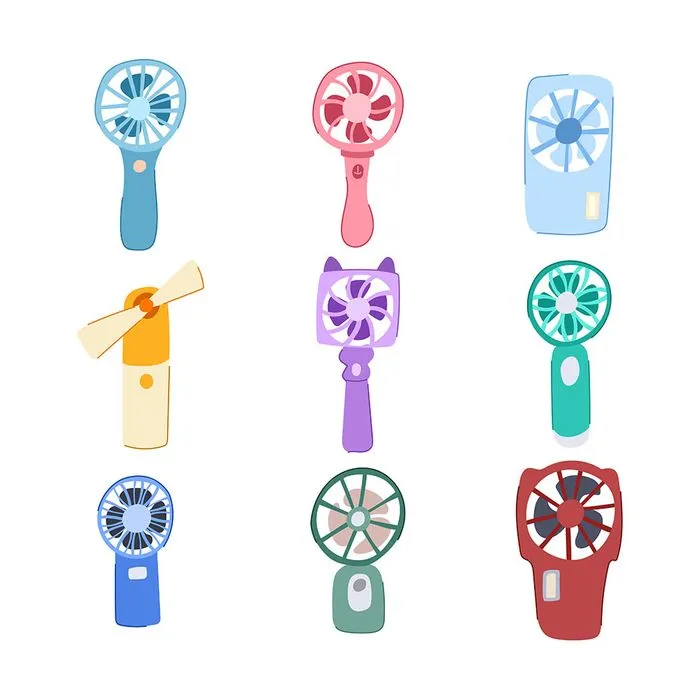Hình ảnh cái quạt điện cầm tay file vector mẫu OC97