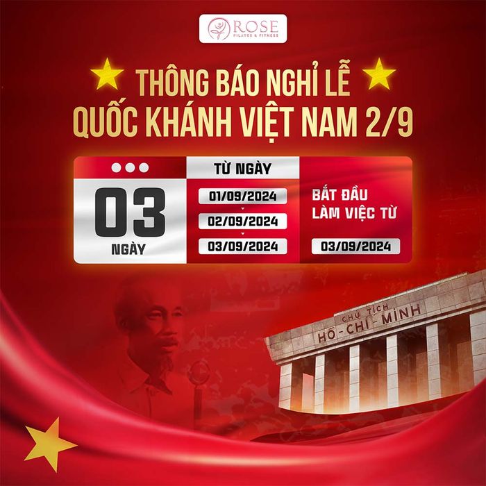 Poster thông báo nghỉ lễ quốc khánh 2-9 file PSD mẫu CR1377