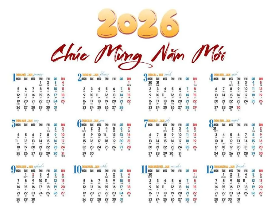 Banner Lịch Tết 2026 Chúc Mừng Năm Mới - File CDR Vector Sẵn Sàng In Ấn