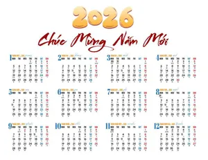 Banner Lịch Tết 2026 Chúc Mừng Năm Mới - File CDR Vector Sẵn Sàng In Ấn