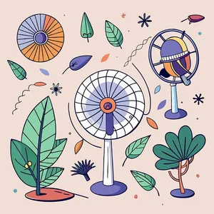 Hình ảnh cái quạt máy file vector mẫu OC46