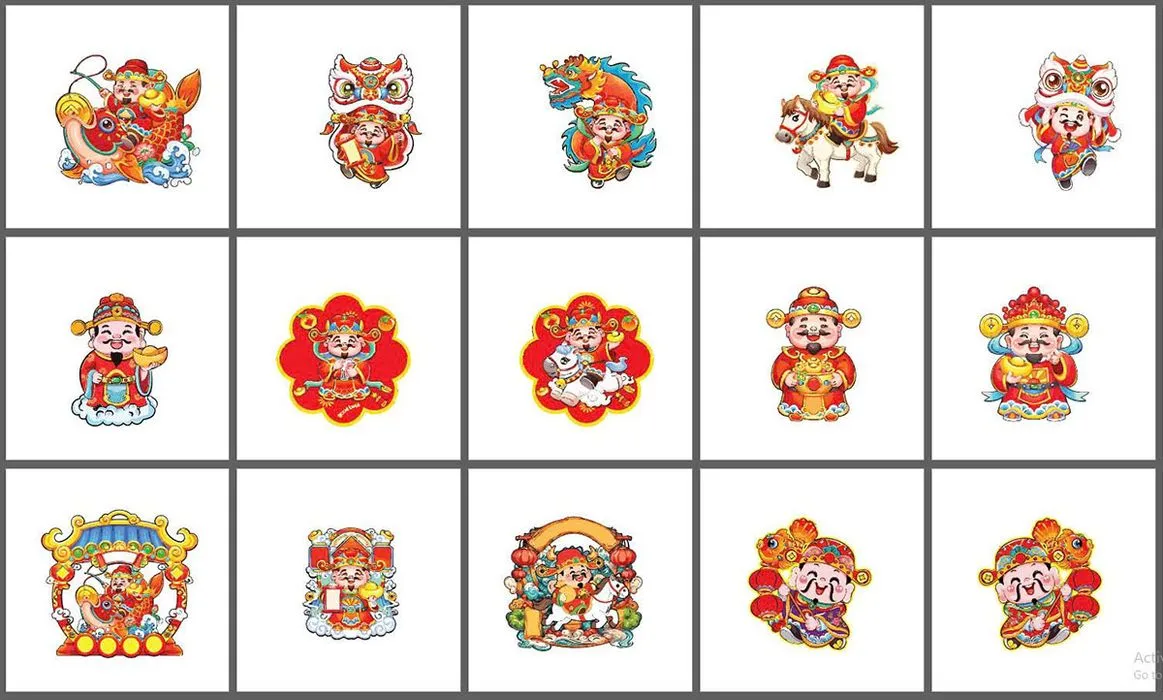 Bộ Sưu Tập Hình Minh Họa Thần Tài May Mắn – Thiết Kế Đồ Họa EPS