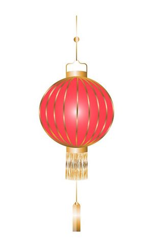 Đèn lồng màu đỏ trang trí lễ hội tết file vector mẫu CR307