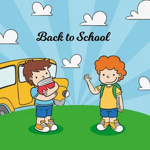 Background bé học tập edu file vector mẫu KS124