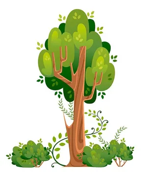 Hình ảnh cây xanh file vector mẫu KK28