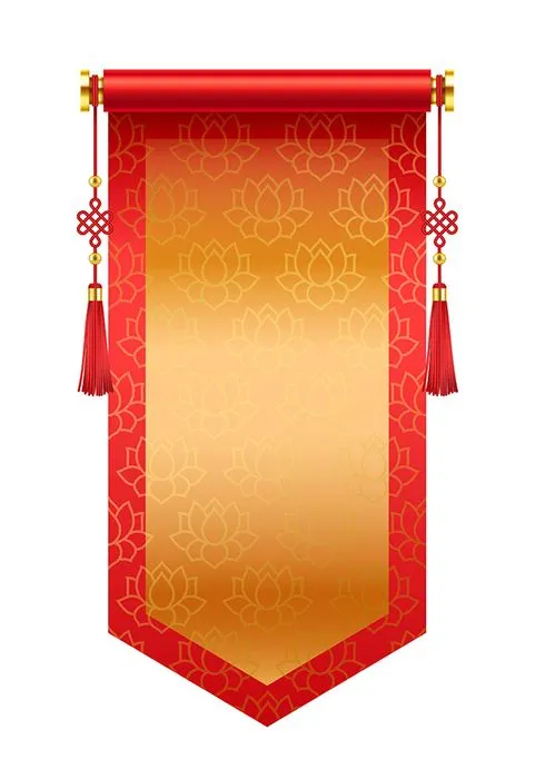 Câu Đối Tết Cuộn Họa Tiết Hoa Sen – File Vector EPS