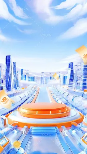 Background thương mại điện tử tương lai - Nền quảng cáo JPG chất lượng cao