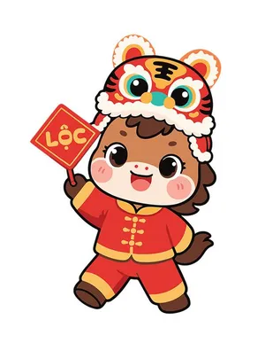 Linh Vật Ngựa Tết Nguyên Đán Dễ Thương - Minh Họa Vector EPS