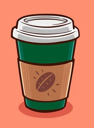 Hình minh họa cốc cafe file vector mẫu KS854