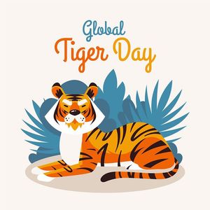 Hình ảnh chú hổ màu vàng file vector mẫu CR1424