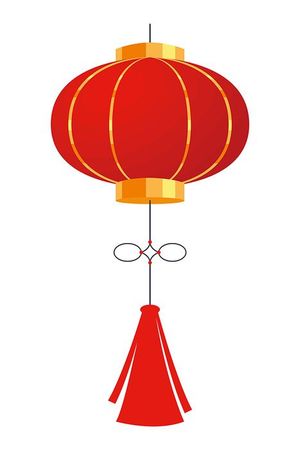 Hình ảnh đèn lồng màu đỏ file vector mẫu CR471