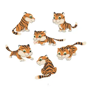 Bộ sưu tập hành động của chú hổ cute flie vector mẫu KS27