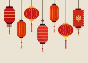 Bộ sưu tập đèn lồng màu đỏ trang trí dịp tết file vector mẫu CR490