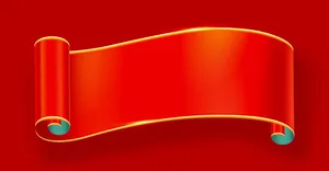 Cuộn Giấy Đỏ Tết - Biểu Ngữ Truyền Thống, Vector EPS Sắc Nét