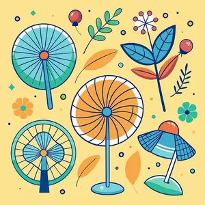 Hình ảnh cái quạt máy file vector mẫu OC47