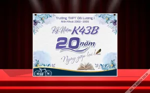 Backdrop Kỷ Niệm 20 Năm Ngày Ra Trường THPT Đô Lương I K43B – CDR