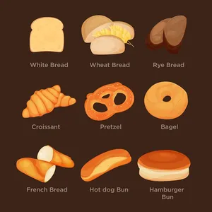 Bộ Sưu Tập Bánh Mì & Bánh Ngọt Minh Họa Vector EPS Đa Dạng