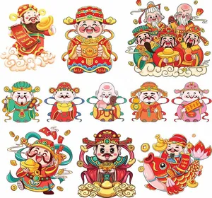 Bộ Hình Minh Họa Thần Tài Phát Lộc Độc Đáo – File Vector EPS