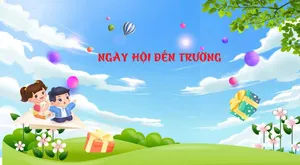 Background Khai Giảng Năm Học Mới Vui Tươi - Chủ Đề Trẻ Em
