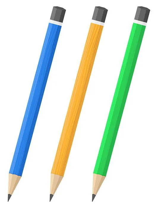 Bộ sưu tập 3 cây bút chì file vector mẫu HH115