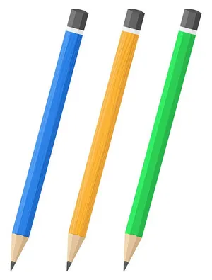 Bộ sưu tập 3 cây bút chì file vector mẫu HH115