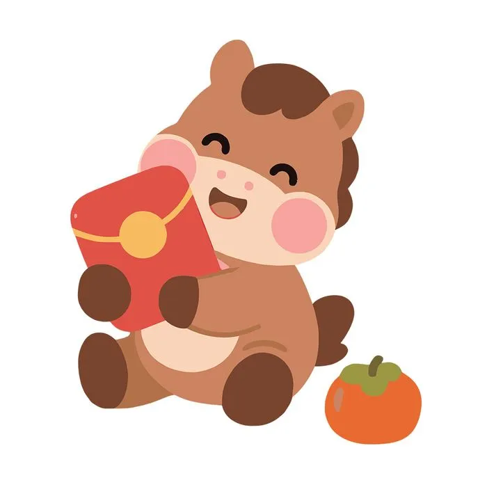 Ngựa Tết 2026 Đáng Yêu - Hình Minh Họa Vector EPS