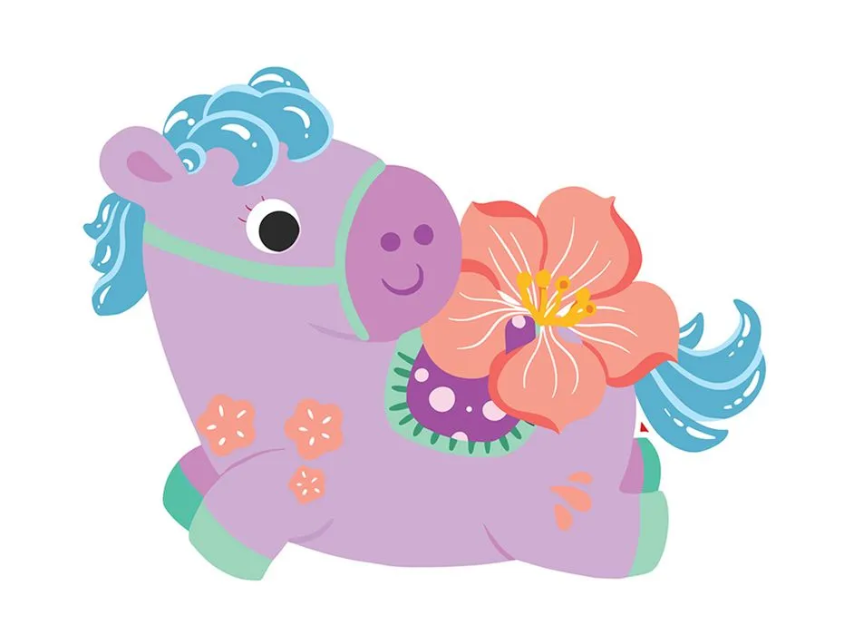 Linh Vật Ngựa Tết Dễ Thương - Hình Minh Họa EPS Đa Năng