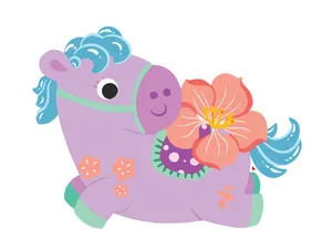 Linh Vật Ngựa Tết Dễ Thương - Hình Minh Họa EPS Đa Năng