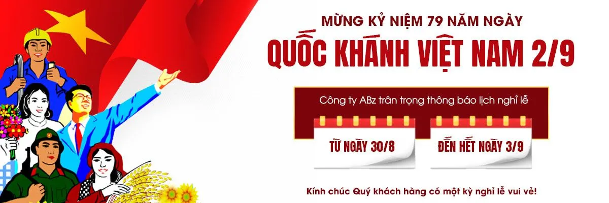Banner thông báo lịch nghỉ lễ quốc khánh file PSD mẫu KT61
