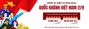 Banner thông báo lịch nghỉ lễ quốc khánh file PSD mẫu KT61