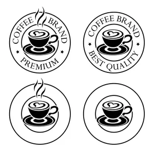 Hình ảnh cốc cafe file vector mẫu KS797
