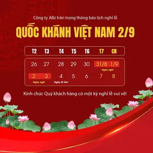 Banner thông báo lịch nghỉ lễ quốc khánh 2-9 file PSD mẫu KT95