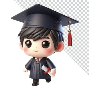 Hình ảnh cậu bé tốt nghiệp 3D file PNG mẫu CR889