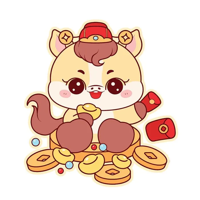 Linh Vật Ngựa Tết Dễ Thương, Vecto EPS Thiết Kế Đồ Họa Độc Đáo