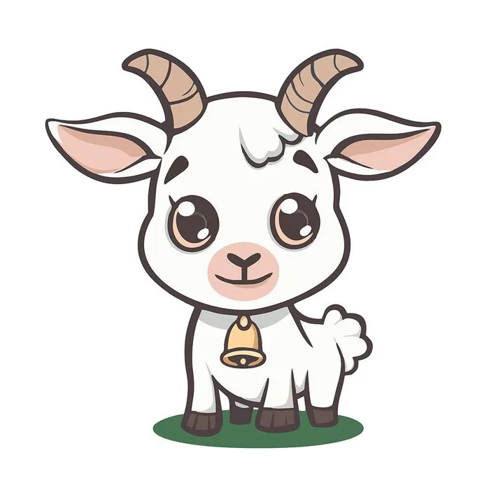 Hình ảnh chú dê đáng yêu file vector mẫu KS534