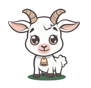 Hình ảnh chú dê đáng yêu file vector mẫu KS534