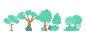 Hình ảnh cây xanh file vector mẫu KK64