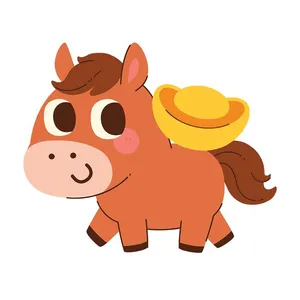 Linh Vật Ngựa Tết Bính Ngọ 2026 - Hình Minh Họa Vector Dễ Thương