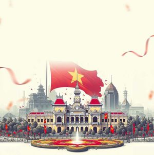 Banner chào mừng ngày lễ lớn của dân tộc file PSD mẫu CR1331