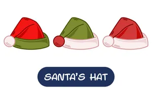 Hình ảnh chiếc mũ ông già noel file vector mẫu CR1842