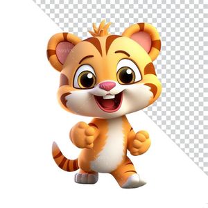 Hình ảnh chú hổ con đáng yêu file PNG mẫu CR1071