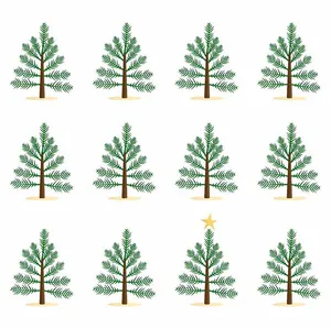 Hình ảnh cây thông file vector mẫu KS716