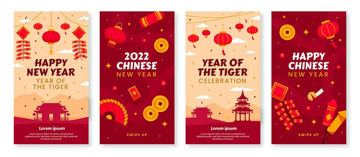 Poster Chúc Mừng Năm Mới 2022 Tết Nguyên Đán - Thiết Kế Đồ Họa Vector