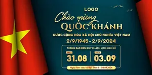 Banner thông báo lịch nghỉ lễ quốc khánh 2-9 file PSD mẫu KT102