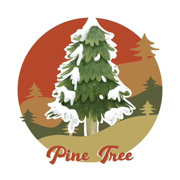 Hình ảnh cây thông noel file vector mẫu KS757