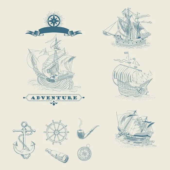 Bộ sưu tập logo cánh buồm file vector mẫu HH199