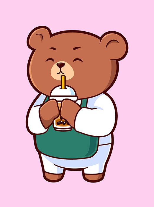Hình ảnh chú gấu cute file vector mẫu CR101