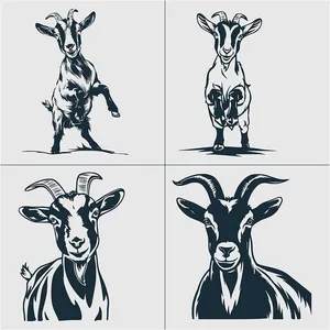 Hình ảnh con dê file vector mẫu KS478
