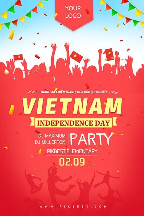 Poster chào mừng ngày quốc khánh file PSD mẫu KT9