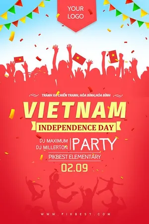 Poster chào mừng ngày quốc khánh file PSD mẫu KT9
